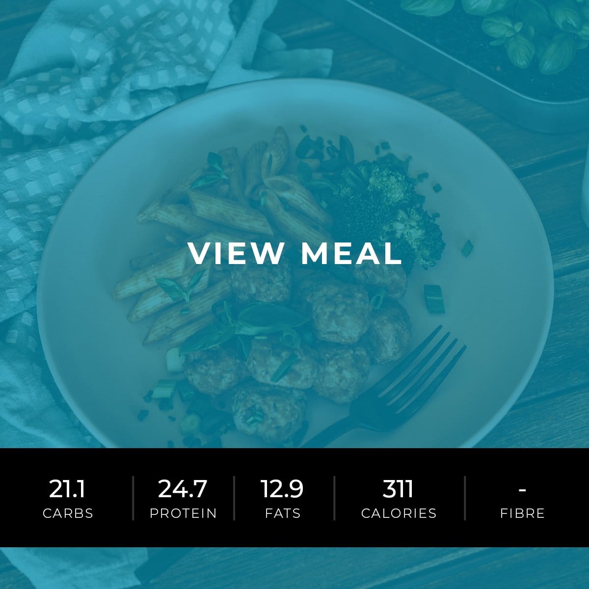 Turkey Meatballs & Pasta (Shred)